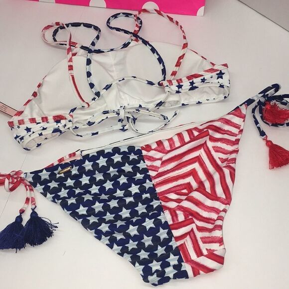 NEW ❤️PINK VICTORIA SECRET BIKINI SET 4th of July - Picture 4 of 6